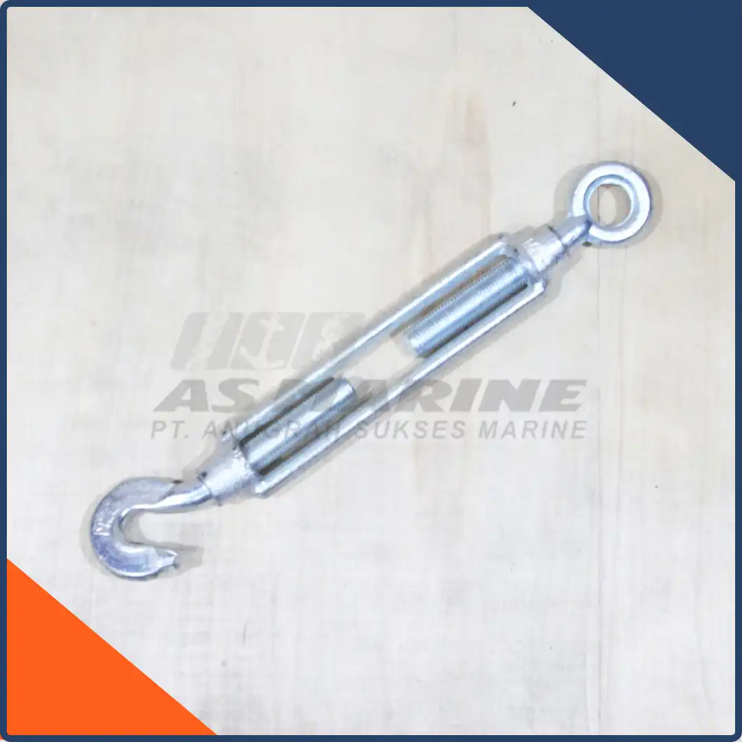 Toprig Turnbuckle / Spanskrup Hook to Eye Galvanized 7/8 Inch